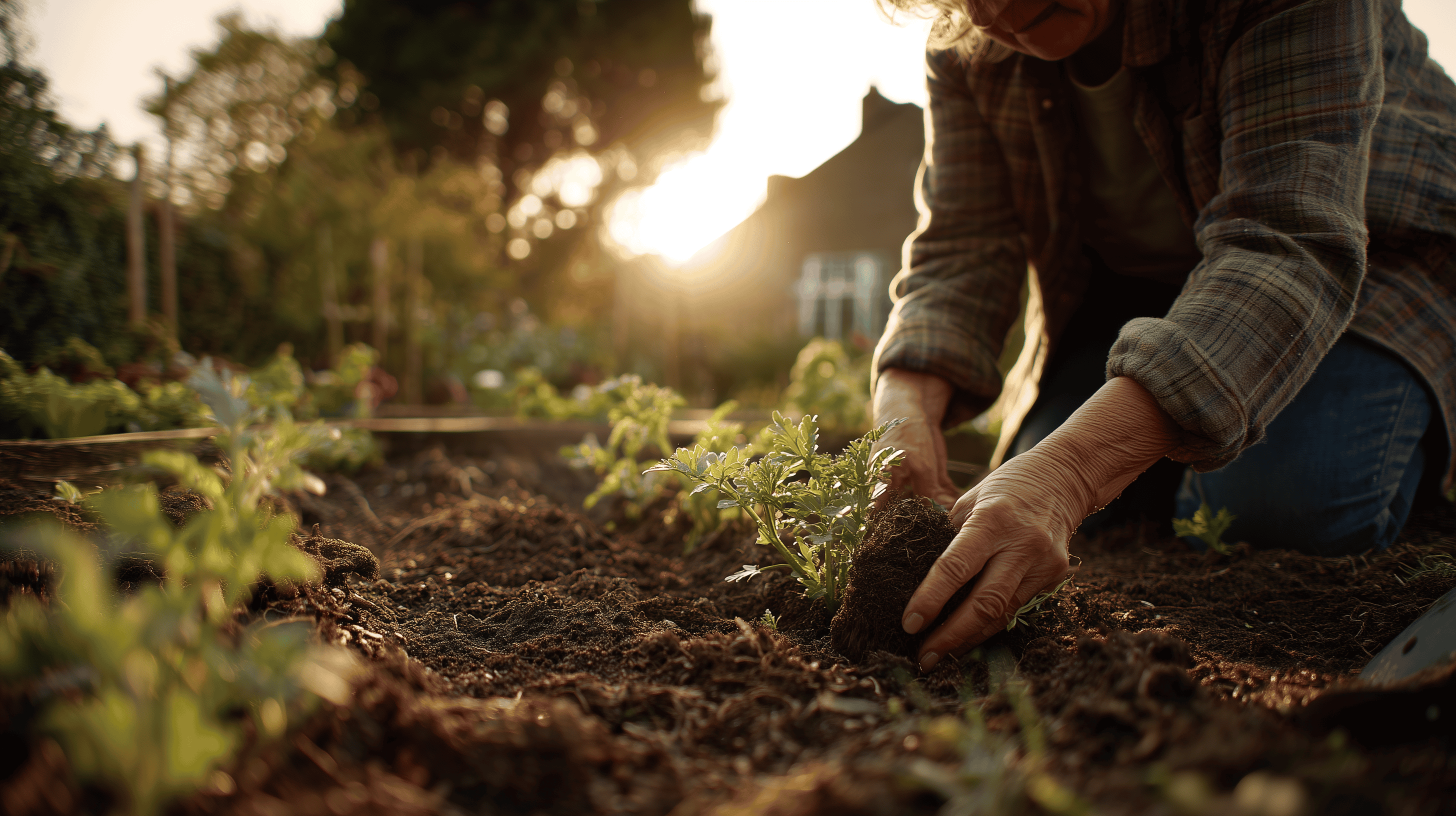 Overview of urban garden setup